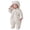 Beige, variant on Toddler Snowsuit Boys Girls Warm Hooded Jumpsuit Baby Zipper Fleece Rompers Infant Snow Suits Unisex Winter Clothes