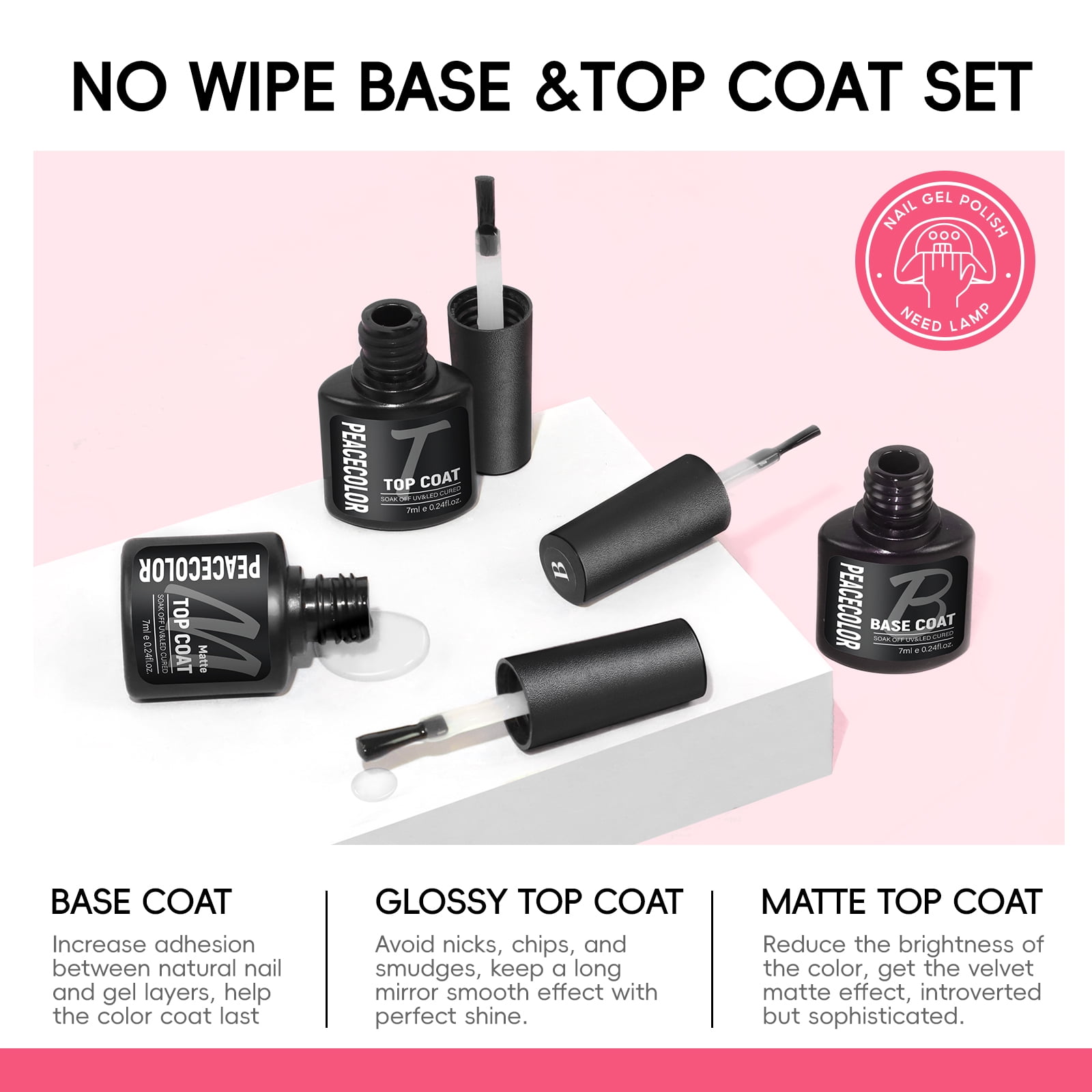 Gel Nail Polish Kit with U V Light Starter Kit 20 Colors Gel Polish Set 5pcs Top Base Coat Glitter Nail Decorations Nail Art French Manicure Kits Gifts for Women