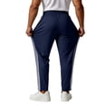 thumbnail image 6 of Men's Track Pants Joggers Athletic Drawstring Waist Elastic Quick Dry Running Gym Workout Trousers Striped Side Stripe Tapered Trousers Navy S, 6 of 6