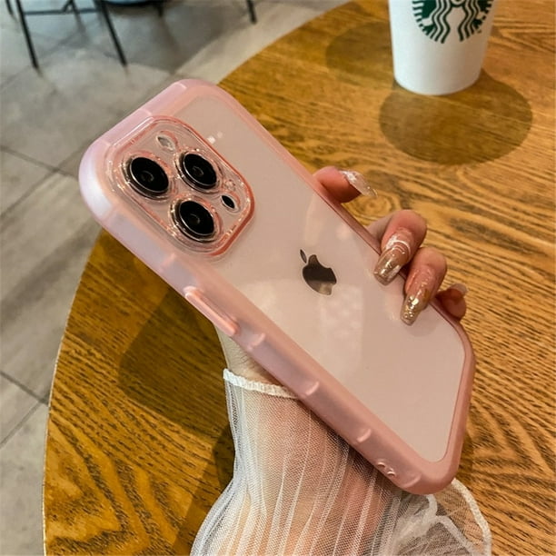 Funda de teléfono transparente de parachoques de silicona a prueba de golpes para iPhone 14 13 12 11 Pro Max X XR XS 7 8 Plus SE cubierta transparente de protección de lente Dengxun unisex