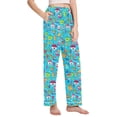 thumbnail image 2 of Dailycode Women's Pajama Pants Wide Leg Lounge Pj Bottoms With Pockets Boat Animal Fruits Heart, 2 of 7