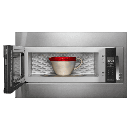 KitchenAid - 1.1 Cu. Ft. Built-In Low Profile Microwave with Standard Trim Kit - Stainless steel