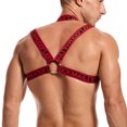 thumbnail image 5 of Chaleco de pecho Sexy para hombre, ropa deportiva para discoteca, correas para los hombros, Protector de pecho, camiseta interior para ejercicios musculares Pompotops qyievc176, 5 of 5