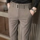 thumbnail image 2 of Pantalones de traje masculino de corte recto y ajustado con trenzas, pantalones de verano para hombre, ropa de negocios elástica y elástica, promoción, 2 of 5