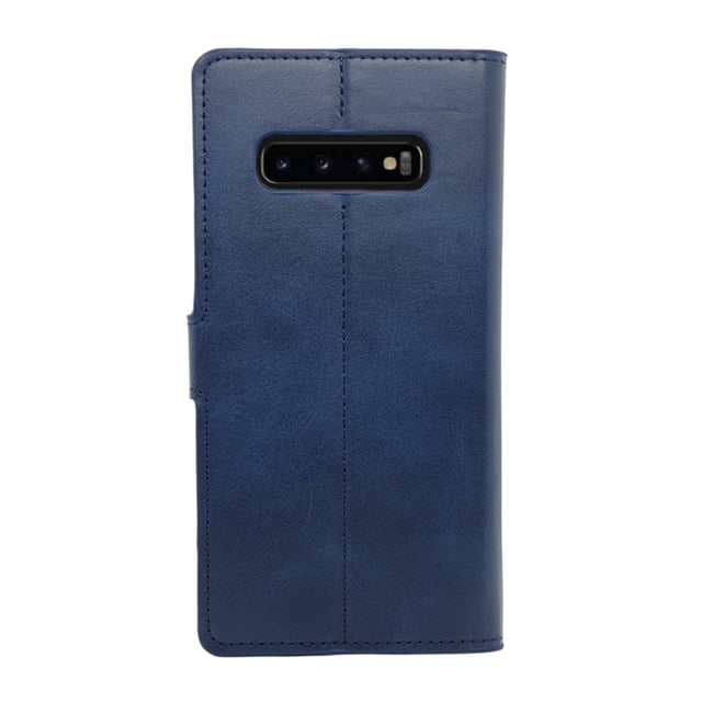 Funda Cartera Suave Cely Vesmir Para Samsung S10 Plus Azul Marino Con 2 Micas de cristal