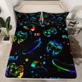 thumbnail image 2 of Homewish Gradient Gamepads 4 Pieces Queen Sheet Sets for Kids Children Boys,Abstract Ombre Ultra Soft Flat Sheet,Video Game Queen Fitted Sheet,Super Cozy Room Decor, 2 of 7