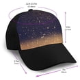thumbnail image 2 of Yiaed Gold Black Glitter Print Baseball Cap Dad Hat Polo Style Plain Blank Adjustable Size, 2 of 5