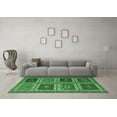thumbnail image 3 of Ahgly Company Indoor Rectangle Abstract Emerald Green Contemporary Area Rugs, 2' x 5', 3 of 4