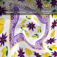 thumbnail image 6 of Purple Lemons Cloth Napkins, Summer Watercolor Italian Style Flower Washable and Reusable Dinner Napkins Set of 6, Table Napkin for Kitchen Party Birthday Wedding Hotel Housewarming 20"x20", 6 of 9