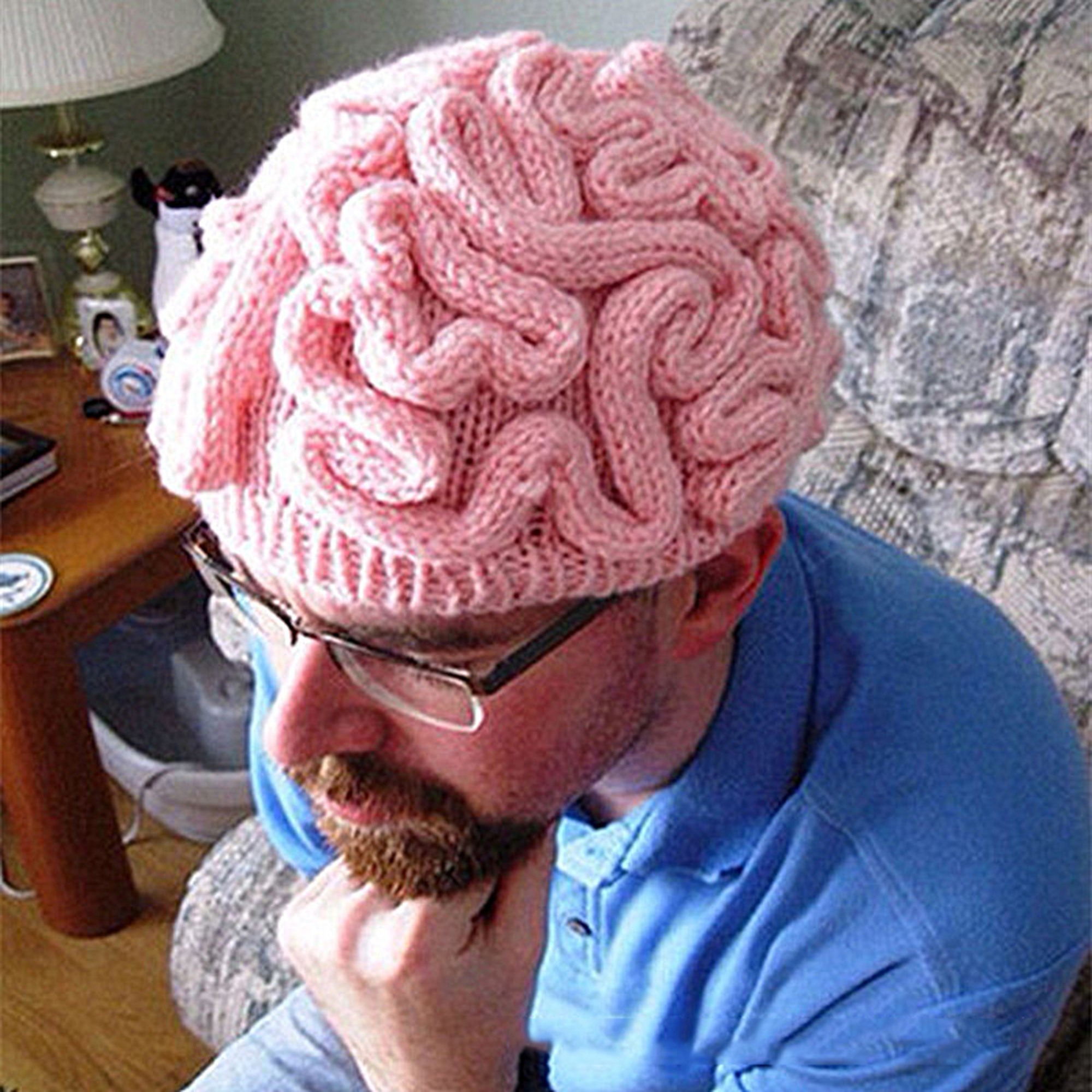 brain knitted hat