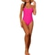 thumbnail image 2 of Traje de baño de una pieza para mujer, con cordones, espalda cruzada, control de abdomen, sin espalda, bañador monokini, talla L, fucsia, 2 of 5