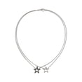thumbnail image 1 of LYMAYTER Collier en Alliage Collier pour Femmes - Double Couche, Pendentif Étoile, Style Froid, 1 of 7