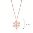 thumbnail image 2 of Samie Collection 18K Rose Gold Plated Stainless Steel Snowflake&nbsp;Pendant Necklace, 18”, 2 of 6