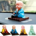 thumbnail image 5 of Buddha Bobble Head,Solar-Powered Small Laughing Buddha Figurines Car Dashboard Dashboard Car Buddhas Ornam Decorations,Solar, 5 of 7