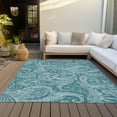 thumbnail image 6 of Addison Rugs Chantille Indoor/Outdoor Transitional Paisley Turquoise Washable Rectangle Rug, 5' x 7'6", 6 of 6