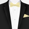thumbnail image 4 of Jacob Alexander Men's Solid Color Traditional Freestyle Self-Tie Bow Tie - Yellow, 4 of 6