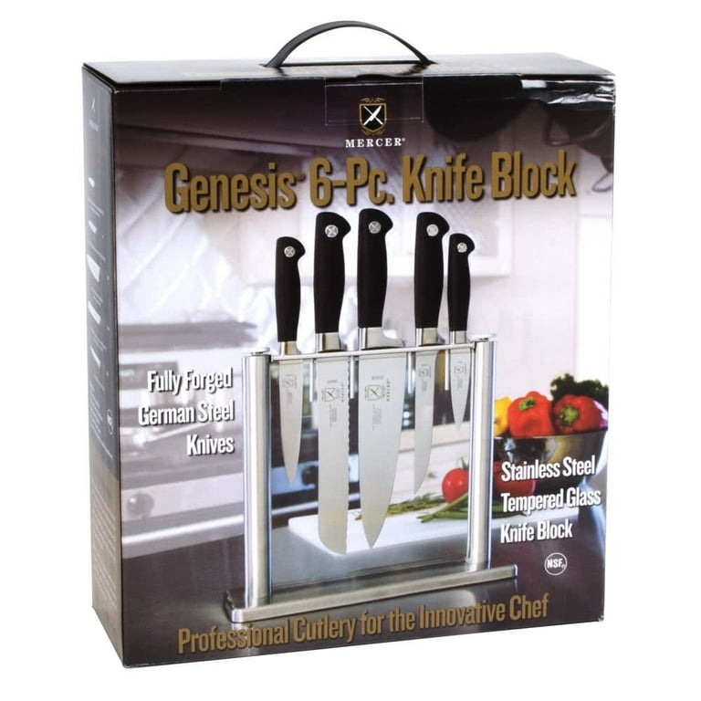 GATESUER 6 Piece High Carbon Stainless Steel Knife Block Set