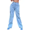 thumbnail image 2 of Pantalón Cargo Holgado Tiro Alto Bolsas Laterales Mujer, 2 of 2