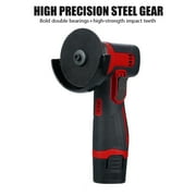 12V Cordless Angle Grinder Kit, Ginding disc 3 Inch/76mm 19500 rpm w/ 2* 1300mAh Lithium-Ion Battery for Cutting, Polishing, Grinding, Rust Removal
