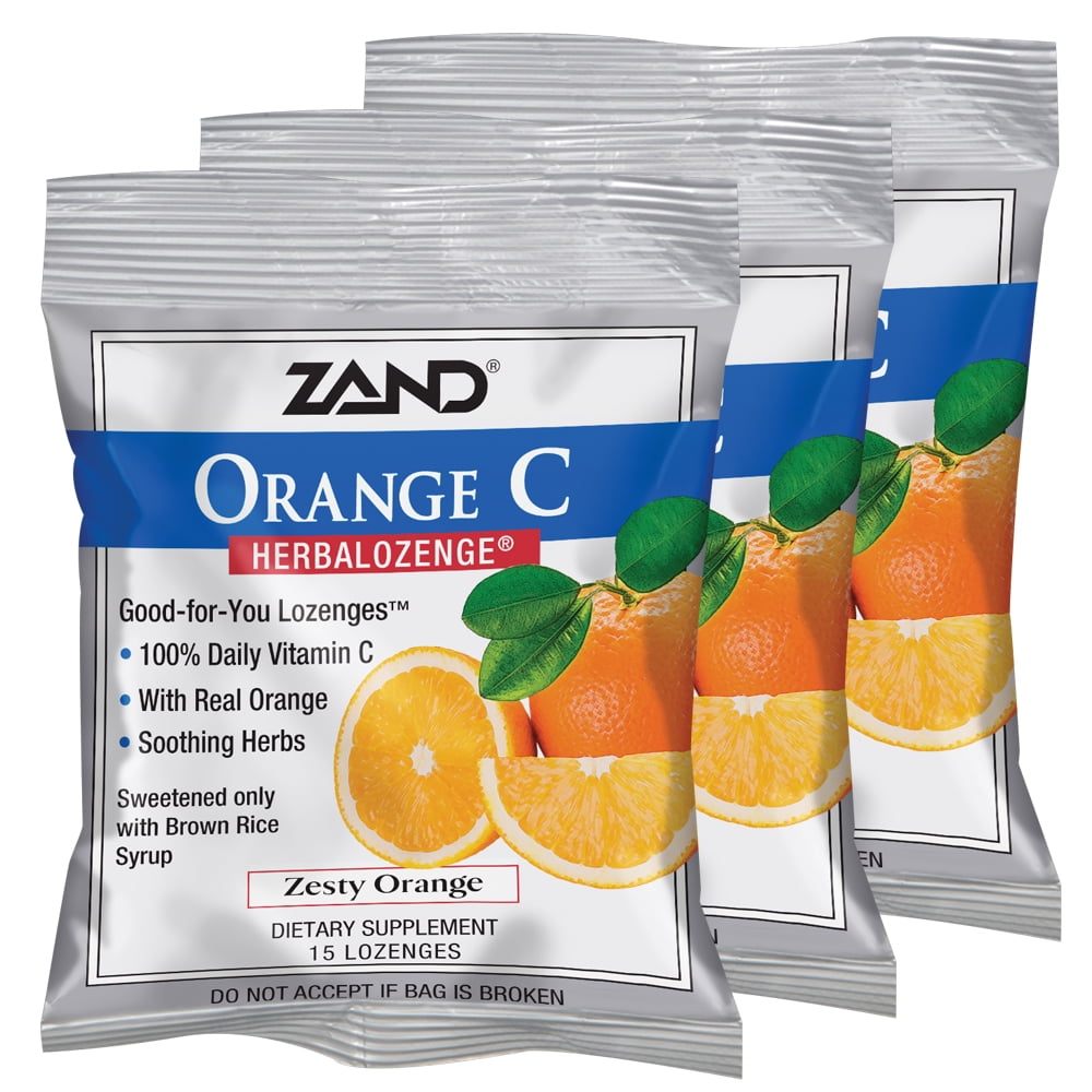 Vitamin C Lozenges w/ Herbal Extracts for Soothing Throat No Corn