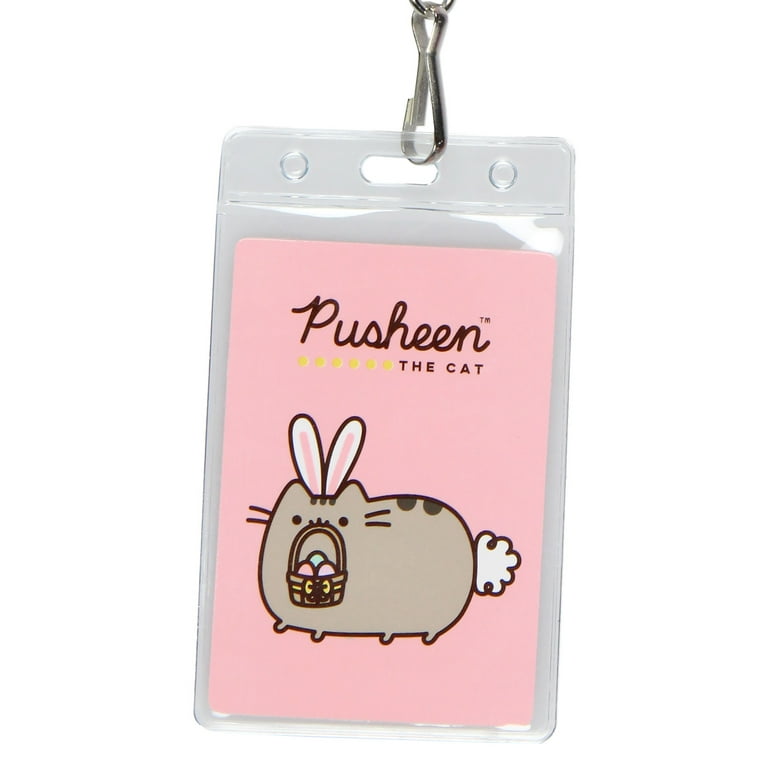 Culture Fly Pusheen The Cat Easter Bunny Ears ID Badge Card Holder Strap Lanyard
