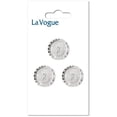 thumbnail image 1 of LA VOGUE 2-Hole Buttons, Crystal, 18 mm (0.71 in), 2-Pack, 1 of 2