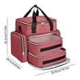 thumbnail image 2 of OCCOA Large Capacity Nail Polish Storage Bag Double Layer Nail Tech Organizer Case with Removable Dividers for Salon Home, Pink, 2 of 6