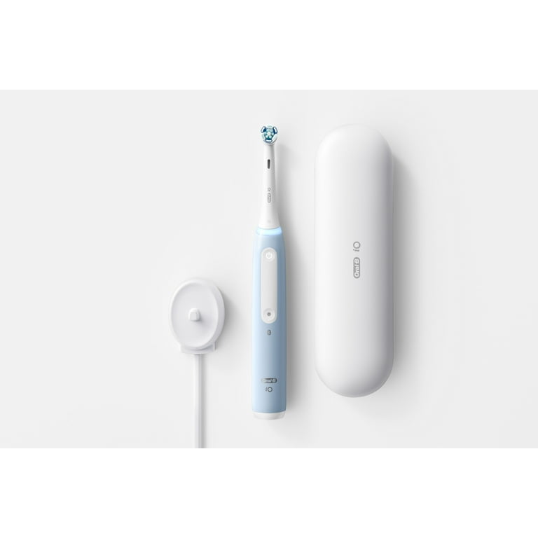 Oral-B iO Series 4 Compact Head Rechargeable Electric Toothbrush, Icy Blue, for Adults & Children 3+ Oral-B iO Series 4 Compact Head Rechargeable Electric Toothbrush, Icy Blue, for Adults & Children 3+