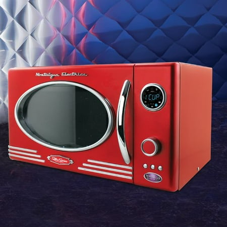 Nostalgia Retro Series 0.9 CF Microwave Oven in Red