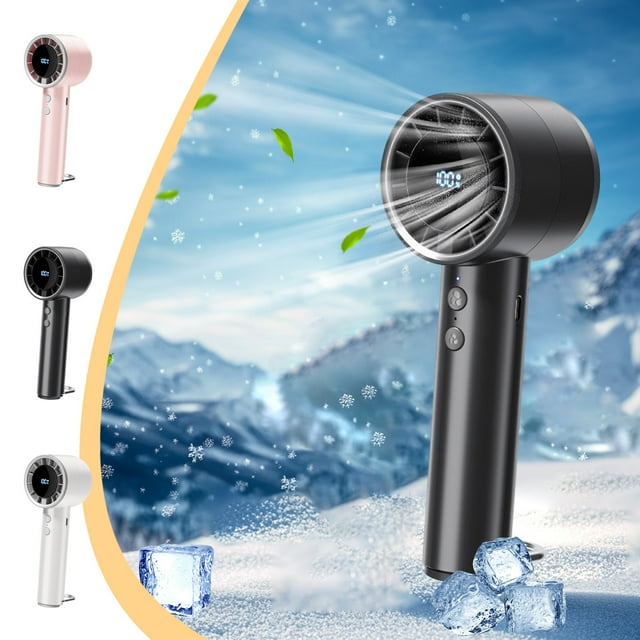Sentmoon Fan Portable Fan Portable Handhold Fan with Colorful Lights USB Rechargeable Refrigeration Conditioner Multi-Stall Airflow Suitable for Travel Home Office and Bedroom