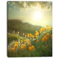 thumbnail image 2 of Fleurs Jaunes dans la Prairie le Matin - Impression sur Toile Florale, 2 of 3