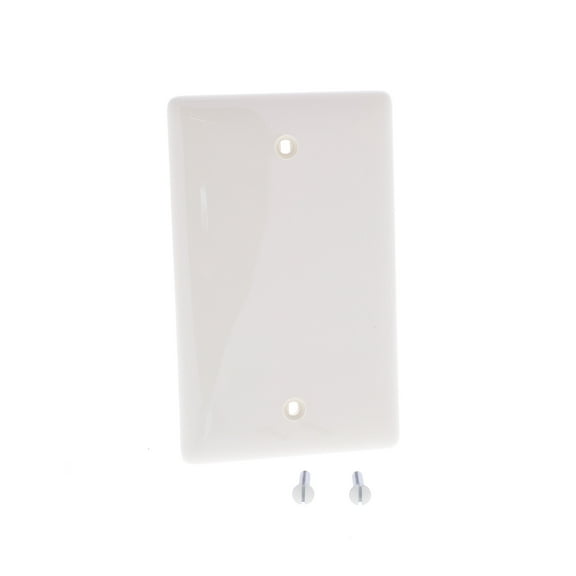 Hubbell NP13OW 1-Gang Box Mount Blank Wall Plate, Unbreakable Nylon Cover, Box Mount, Standard Size, Off-White