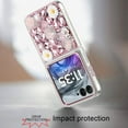 thumbnail image 2 of For Motorola Razr 2024 Spectacular Full Bling Stones Glitter HQ Hybrid Floral Series - Pink, 2 of 3