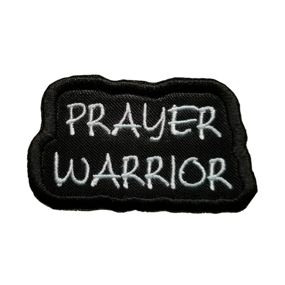 Prayer Warrior Embroidered Iron On Patch