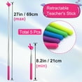 thumbnail image 2 of Retractable Teacher Pointers for Classroom Reading, Hand-Shaped Presentation Pointer Stick, Mini Portable Finger Pointer Sticks Teach Supplies, 2 of 6