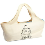 Yoga Mat Carrier Bag with Pocket and Straps for Outdoor Sports, Beige, 30 x 10 in.