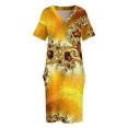 thumbnail image 4 of Vestido suelto con bolsillo y brocado dorado vestidos de noche para mujer vestidos de fiesta 2025, 4 of 7