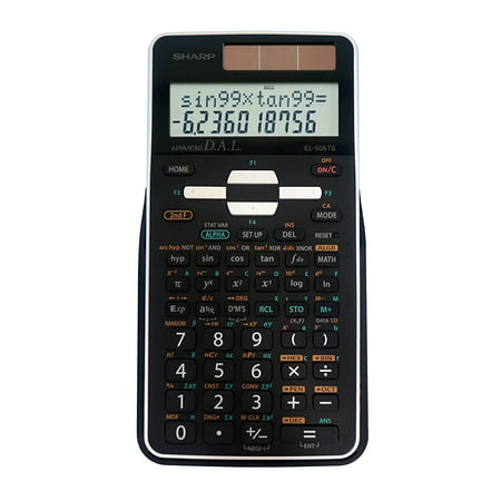 Sharp EL-506TSBBW 12-Digit Engineering/Scientific Calculator with Protective Hard Cover, Battery and Solar Hybrid Powered LCD Display, Great for Students and Professionals, (Best Scientific Calculator For Engineering Students)