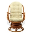 thumbnail image 5 of Java swivel rocking lounge chair natural handmade rattan wicker with cream cushions, colonial, 5 of 6