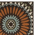 thumbnail image 2 of SAFAVIEH Veranda Petra Geometric Indoor/Outdoor Runner Rug, 2'3" x 8', Chocolate/Terracotta, 2 of 8