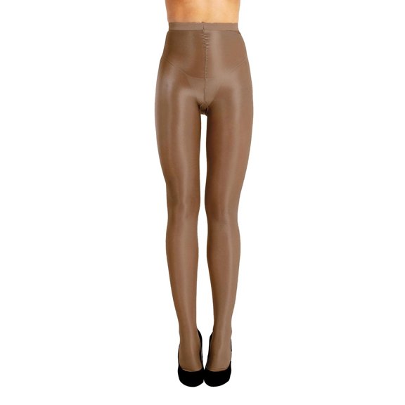 Alvivi Women's Silky Ultra Shimmery Pantyhose Stretch 70D Thickness Footed Stockings Tights Coffee One_Size