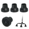 thumbnail image 1 of Quad Cane Tips 5/8 Inch, 4 Pcs Replacement Foot for Standing Stick Women Men Seniors, Black(Style 3), 1 of 7