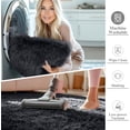 thumbnail image 3 of Buganda Fluffy Area Rugs, Round Area Rug for Living Room, Soft Decorative Carpet for Indoor Home, 5'x5', Black, 3 of 7