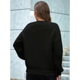 thumbnail image 5 of Female Long Sleeve V Neck Pullover Sweater Oversized Chunky Knitted Loose Jumper Sweaters Black XL, 5 of 6