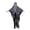 Black, variant on XHKUYI Skeleton Hanging Ghost 31.5 Inch, Black Chained Ghost Decoration with Draped Cloth and Arm Detail, for Halloween Porch Doorway Yard Tree Party Haunted House Display