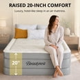 thumbnail image 3 of Beautyrest 20 in. Luxaire Twin Size Luxury Air Mattress with Auto Shut-off Pump, Cooling Top, 3 of 11