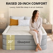 Beautyrest 20 in. Luxaire Full Size Luxury Air Mattress with Auto Shut-off Pump, Cooling Top