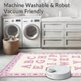 thumbnail image 5 of ODIKA 2'x3' Machine Washable Non-Slip Area Rug, Developmental Vocabulary Instruction Surface With Artful Characters High Traffic Rug, Pink, 692296, 5 of 5