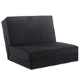 thumbnail image 5 of Kadyn Floor Chair, Legless Tatami Chair, Lounge Chair,Sleeper Bed Couch Recliner,Convertible Lounger Folding Sofa Sleeper Bed-Black, 5 of 8