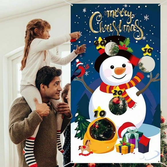 Vaidha Punching Bag Throwing Game Flag Party Decoration Santa Claus Christmas Tree Flag
